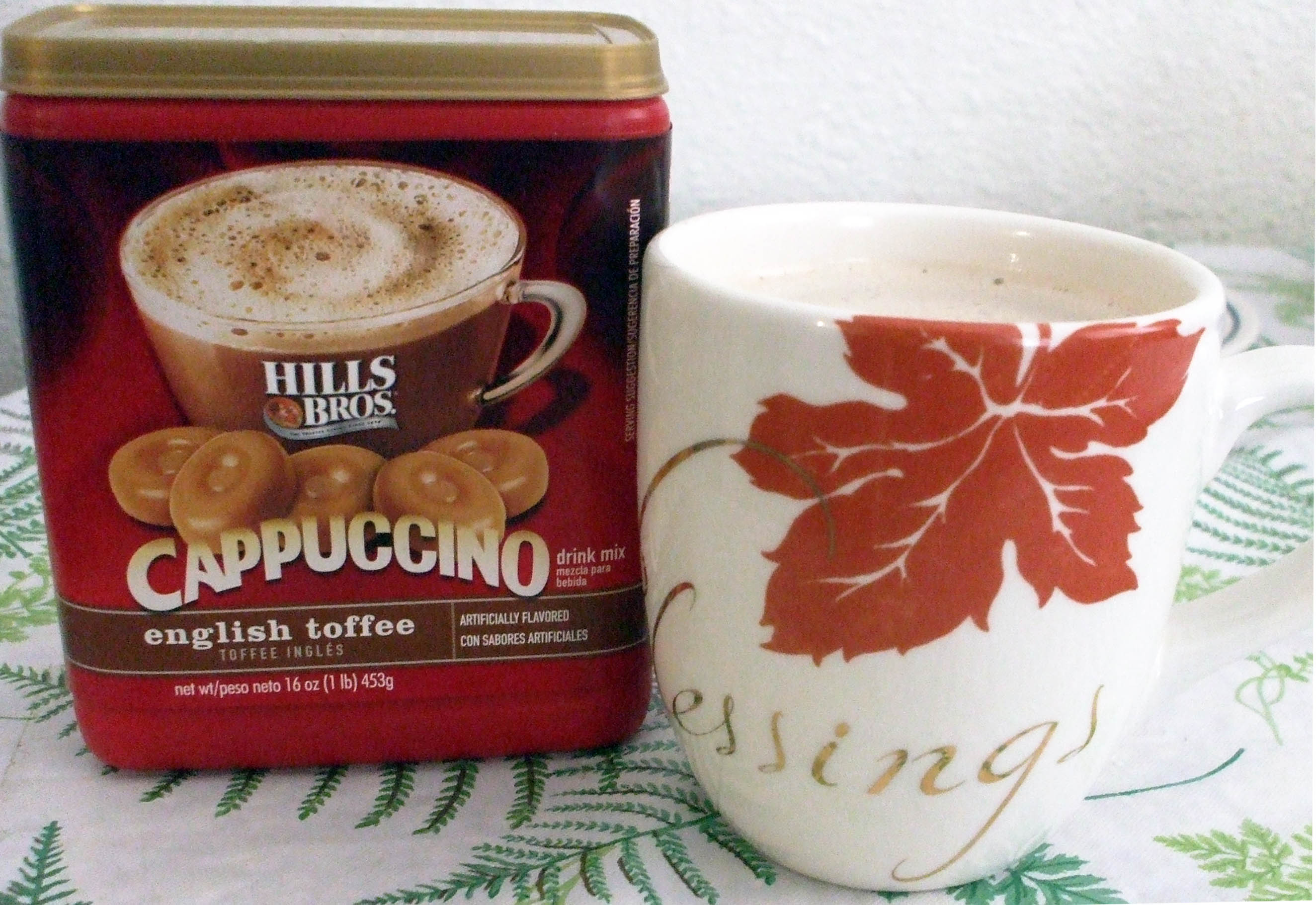 Hills Bros. English Toffee Cappuccino With Coffee Cup